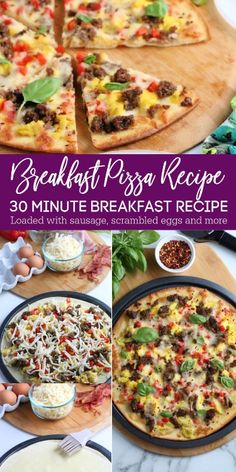 the breakfast pizza recipe is ready to be eaten