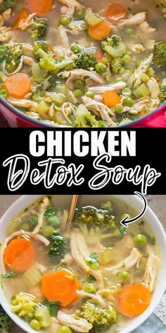 Chicken detox soup has everything you may want, a boost of immunity, nutriment hydration when you are feeling down the weather and helps shed weight. #detoxsoup #chickensoup #chickendetoxsoup #cleanse #recipe #spicy #cleaneating #healthy #fatflush #best #fatfree #healingsoup #immunitybooster Crockpot Immunity Soup, Broccoli And Chicken Soup Recipes, Keto Chicken Vegetable Soup Recipes, Detox Chicken Soup Recipe, Chicken Detox Soup Recipe, Healthy Stews And Soups, Soup With Chicken Breast, Chicken Soup Diet