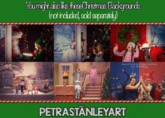 there are many pictures of people dressed in christmas attire and hats, with the words petrastan lyrat