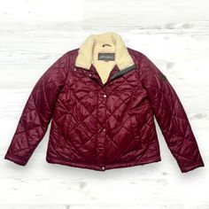 New Without Tags. Womens Size Large. Soft Fleece Type Material On Inside. Gorgeous Puffer Outside Material. Hooded Red Puffer Jacket For Outdoors, Eddie Bauer Puffer Jacket, Red Winter Puffer Outerwear, Eddie Bauer Jacket, Eddie Bauer Women, Eddie Bauer, Red Purple, Puffer, Womens Sizes