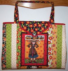 a handbag with an image of a cowgirl on it