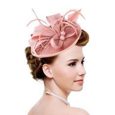 PRICES MAY VARY. **Enchanting Blush Pink Color:** Elevate your look with Klearsky's fascinator hats in a mesmerizing blush pink shade. Equipped with both a duckbill clip and a headband, ensuring a secure fit that won't slip. Crafted from resilient straw and feathers, these hats are lightweight, resistant to deformation, and won't fade over time. **Versatile Size for Every Woman:** Designed to fit women of all ages, our fascinators boast a moderate size that complements any attire. The flattering blush pink hue enhances complexion, adding a touch of beauty to your overall appearance. **Regal Design Inspired by European Royalty:** Drawing inspiration from medieval European royal headwear, Klearsky fascinators strike a perfect balance between elegance and individuality. Radiate nobility and b Adjustable Mini Hat With Structured Crown For Party, Adjustable Mini Hat For Party With Structured Crown, Adjustable Fascinator For Events, Adjustable Brimmed Fascinator For Party, Adjustable Brimmed Party Fascinator, Adjustable Structured Crown Boater Hat For Party, Adjustable Structured Crown Hat For Party, Adjustable Cloche Hat With Structured Crown For Party, Adjustable Hat-shaped Headpiece For Events