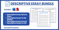 descriptive and descriptive writing worksheet for students to use in an informive text