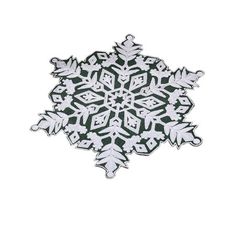 a snowflake is shown on a white background