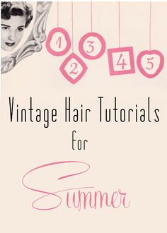 Va-Voom Vintage |  Vintage Fashion, Hair Tutorials and DIY Style: 5 Easy Vintage Hair Tutorials for Summer Get Hotter, Braided Pigtails, Roller Sets, Retro Hairstyles Tutorial, Hairstyles For Summer, Long Hair Trends