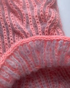 a close up view of a knitted blanket