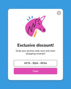 the app is showing an image of a pink horse on it's back side