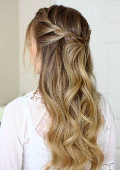 Rope Braided Hairstyle, Wavy Wedding Hair, Hairstyle Tutorials, Haircut Styles, Hair Prom