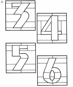 the number five coloring page is shown in black and white