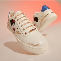 Nwt! Disney X Aldo Rare Snow White Sneakers In Brand New Condition. Size 7.5. Sold Out Everywhere. Comes In Original Aldo Box. Disney Low-top Sneakers With Rubber Sole, Disney White Low-top Sneakers, White Disney Sneakers In Synthetic Material, White Disney Synthetic Sneakers, Snow White Shoes, Cinderella Shoes, Disney Shoes, Luxury Aesthetic, Shoe Boot Sandals