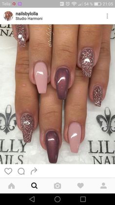 Unghie Sfumate, Classy Nail Designs, Shaped Nails, Ballerina Nails, Bride Nails, Shellac Nails, Fabulous Nails, Classy Nails, Accent Nails