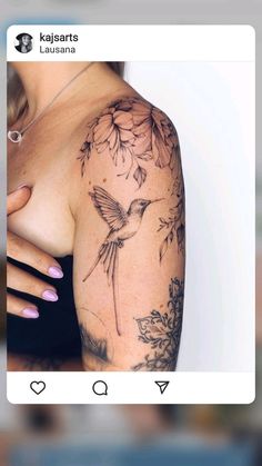 Half Sleeve Tattoos For Women Upper Arm Hummingbird, Shoulder Tattoos For Women Hummingbird, Women’s Shoulder Sleeve Tattoo, Humming Bird Sleeve Tattoos For Women, Humming Bird Tattoo Shoulder, Hummingbird Tattoos For Women Arm, Female Bird Tattoos, Hummingbird Tattoo Upper Arm, Humming Bird Arm Tattoo