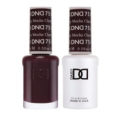 DND GEL POLISH AND NAIL POLISH SET -CHERRY MOCHA 751 Cherry Mocha Nails, Mocha Nails, Monochromatic Nails, Cherry Mocha, Mocha Girls, Hollywood Nails, Nail Trend, Gel Art