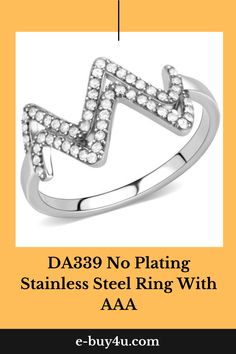 Type: Ring
Base Material: Stainless Steel
Plating: No Plating
Stone Type: AAA Grade CZ
Stone Name: N/A
Stone Color: Clear
Stone Shape: N/A Counter Design, Stainless Steel Ring, Clear Stone, Creative Ads