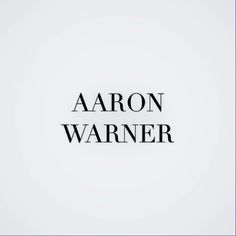 the word aaron warnner on a white background