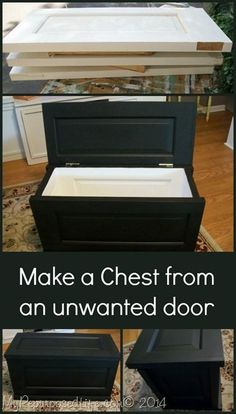 an image of a chest that has been turned into a bed