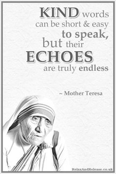 a black and white photo with a quote from mother teresa