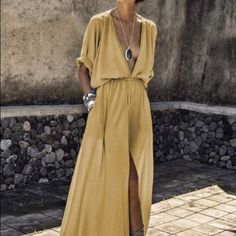 Brand New, In Packaging. Google: 227725740fe8 Casual Yellow Maxi Dress For Evening, Chic Gold Maxi Dress For Brunch, Chic Gold Maxi Dress For Beach, Gold Maxi Dress For Summer Beach, Casual Beige Maxi Dress For Evening, Chic Gold Maxi Dress For Summer, Long Gold Maxi Dress For Summer, Gold Maxi Dress For Summer Brunch, Casual Gold Maxi Dress For Summer