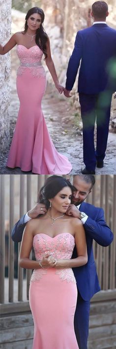 2019 Vestidos de baile de cariño rebordeado sirena tren de raso satén Pink Mermaid Dress With Sweep Train For Formal Occasions, Pink Mermaid Dress With Sweep Train For Formal Events, Wedding Mermaid Dress With Sweep Train In Satin, Pink Mermaid Dress With Sweep Train For Prom, Full-length Mermaid Wedding Dress With Sweep Train, Full Length Mermaid Wedding Dress With Sweep Train, Satin Mermaid Dress For Wedding And Prom Season, Satin Mermaid Dress With Sweep Train For Prom, Fitted Satin Gown With Sweep Train