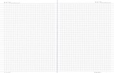 a graph paper with lines on the top and bottom, in two different directions for each line