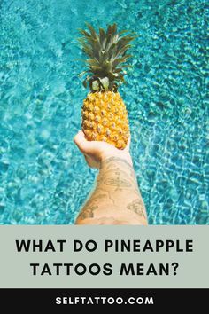 Put it in a salad, blend it into a cocktail, and get it tattooed on your skin – pineapples are multifaceted in many different ways. A pineapple tattoo can be small and cute with minimalist details, or go the more edgy route with strong lines and added elements. Pineapple Tattoo Meaning, Pineapple Tattoos, Minimalist Details, Pineapple Tattoo