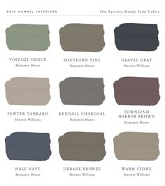 the shades of gray paint in different colors