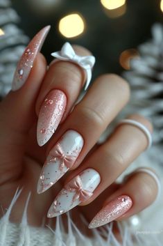 Uñas Coquette, Design Nails Art, Coquette Theme, Soft Coquette, Coquette Nails, December Nails, Design Nails