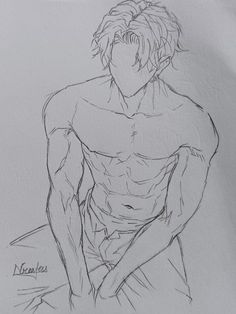 anime drawing Male Standing Drawing, Shirtless Man Reference Drawing, Manga Boy Drawing Sketch, How To Draw Boy Bodies, Male Oc Sketch, Boy Anatomy Drawing, Men Art Drawing, Guy Drawing Sketches, Abs Sketch