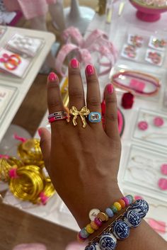 For all of the bow lovers! Our gold Sheridan ring adds a feminine touch to any outfit! This listing is for one adjustable ring. Want a matching bow earring? Shop them here! Bow Earring, Bow Earrings, Adjustable Ring, Adjustable Rings, Shop Earrings, Ring, Gold