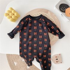 This Diamond Pattern Knitted Long Sleeve Jumpsuit is the best romper for babies. This jumpsuit is made up of cotton fabric which will ensure that the baby stays comfortable all day long. Features: Diagonal pattern knitted design to print. Best spring & autumn wear. Full-sleeve length. Pullover type. O-Neck collar type. Casual style. Fabric & Care: Made of 100% high-quality cotton fabric. Hand-washed preferred. Do not bleach. Size Chart (inches): Please order one size bigger for a better fit, esp Playful Cotton Long Sleeve Jumpsuits And Rompers, Black Long Sleeve Onesie For Fall, Long Sleeve Cotton Bubble Romper For Loungewear, Black Cotton Onesie For Spring, Spring Cotton Black Onesie, Cute Black Cotton Bodysuit, Spring Black Cotton Onesie, Black Playful Bodysuit For Casual Wear, Printed Long Sleeve Cotton Onesie