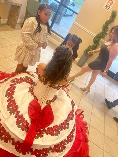 Charra Quinceanera Ideas, Quince Dresses Mexican Theme, Red Charro Dress, Quince Guest Dresses, Pink Charro Quinceanera Dresses, Red Charro Quinceanera Theme, Red And White Quinceanera Dresses, Quincera Dresses