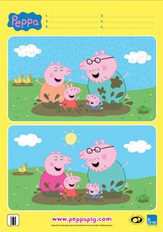 peppa and her family in the rain