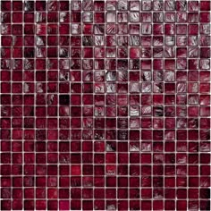 red glass mosaic tile on a white background