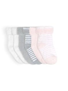 6-PK Terry Socks-Baby Socks, Children & Tweens, children's, Grey Stripe, Infant to 6, Pink Stripe, Socks, Stripe Socks, Terry Socks, White-[option4]-[option5]-[option6]-Bella Bliss Boutique in Texas Laundry Time, Modern Store, Stroller Accessories, Breast Pumps, Baby Socks, Baby Store, 6 Packs, 6 Pack, 6 Months