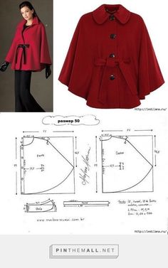 Poncho Pattern Sewing, Cape Pattern Sewing, Blazer Pattern, Jacket Pattern Sewing, Cape Jacket, Poncho Pattern