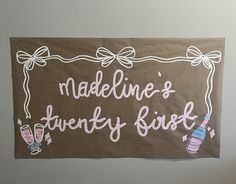 a sign that says naddeline's twenty biscuits on the wall