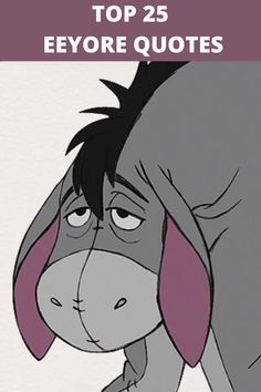 the top 25 eyore quotes from disney's animated movie, pooh