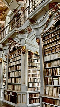 an ornate library filled with lots of books