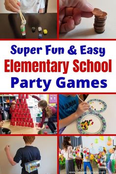 the super fun and easy elementary school party games are great for kids to play with