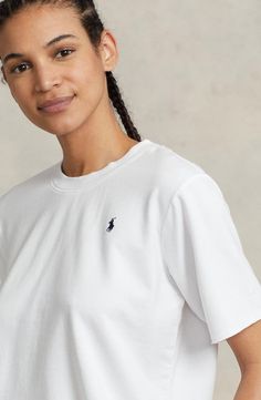 Polo Ralph Lauren Short Pajamas | Nordstrom Classic Relaxed Fit T-shirt For Loungewear, Cotton Crew Neck T-shirt For Lounging, Basic Relaxed Fit Tops For Lounging, Sporty Cotton Pajama Shorts For Daywear, Relaxed Cotton Tops For Lounging, Comfortable Relaxed Fit Pajama Shorts, Casual Cotton Tops For Lounging, Casual Tops With Relaxed Fit And Short Length, Casual Relaxed Fit Short Top