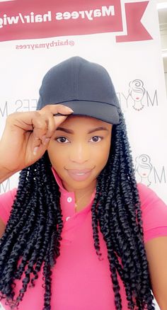 Instant wig made with crochet passion twist synthetic extensions. Crochet hair is sewn inside the hat to make this quick hat wig. Exactly as seen in listing Crochet Passion Twist, Pixie Cut Wig, Wig Making, Crochet Hair, Twist Braids, Hair Photo, Curly Wigs