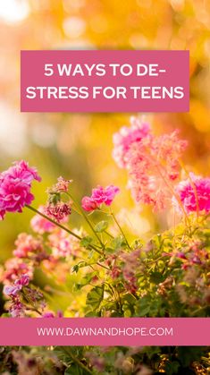 Today’s blog post about 5 ways to help your teens de-stress Aesthetic Wallpaper For Iphone, Healing Tips, Mom Care, Mom Group, Self Care Day, Self Care Checklist, Flower Garden Design, Caption Ideas