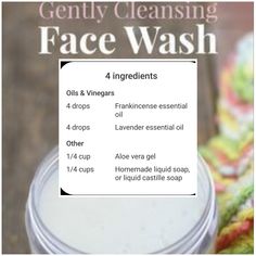 Natural Face Wash Homemade, Diy Essential Oil Face Wash, Natural Face Wash Recipe, Diy Face Wash Daily Homemade Facial Cleanser, Natural Facial Cleanser Homemade Face Wash, Homemade Liquid Soap, Homemade Body Wash