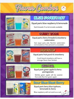 an advertisement for flavor cornbees and blueberries with information about the product in it