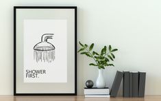 Monopoly shower first Bathroom Print, beige  New Home 
#wallartforsale #bathroomwallart #EtsySeller #decoration #funnywallart Art Gallery Wall, Printed Materials, Monopoly, Business Owners, Decor Wall