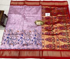 Kalamkari Prints, Pattu Saree, Pen, Pure Products