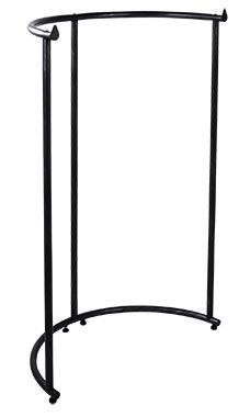 a round metal rack with two bars on the top and one bar at the bottom