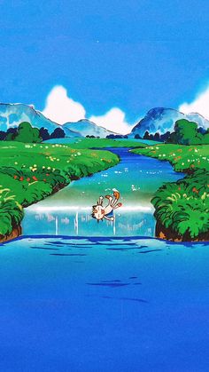 an image of a cartoon scene in the water