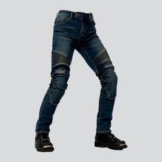 Introducing our 2023 Autumn-Winter Collection of protective men's moto jeans perfect for making a strong style statement! These slim-fit riding-style jeans are tailored to perfection, with stonewashed, insulated, wear-resistant fabric that ensures a snug fit and enhanced protection. Take your style to the next level with features such as knee-pads, mid-waist fit, zipper & button closure and more!Why You'll Love It Biker Style: Get ready to make a statement with this biker-style riding jeans that Moto Style Fitted Jeans For Biker Events, Moto Style Fitted Straight Leg Jeans, Fitted Moto Style Straight Leg Jeans, Biker Style Denim Jeans For Biker Events, Biker Style Denim Straight Leg Bottoms, Fitted Straight Leg Jeans For Outdoor, Fitted Straight Leg Jeans For Biker Events, Medium Wash Straight Leg Jeans For Outdoor, Straight Leg Medium Wash Jeans For Outdoor