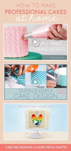 cake decorating class from crafty to professional cakes at home with video and printable instructions